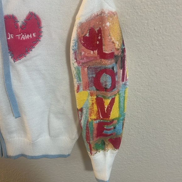 AQUA x Kerri Rosenthal Love Graphic Zip Up Hoodie - Picture 5 of 7